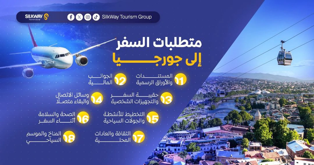 شروط السفر إلى جورجيا للسياحة في 2025 - Silkway شروط السفر إلى جورجيا للسياحة في 2025 - Silkway
